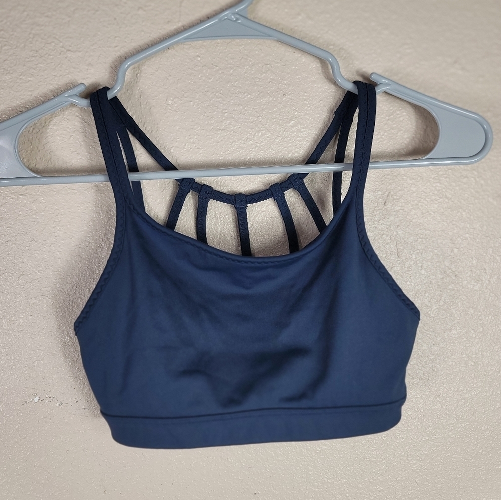 Athleta Max Out Chi Woman's Bra blue Sz XXS